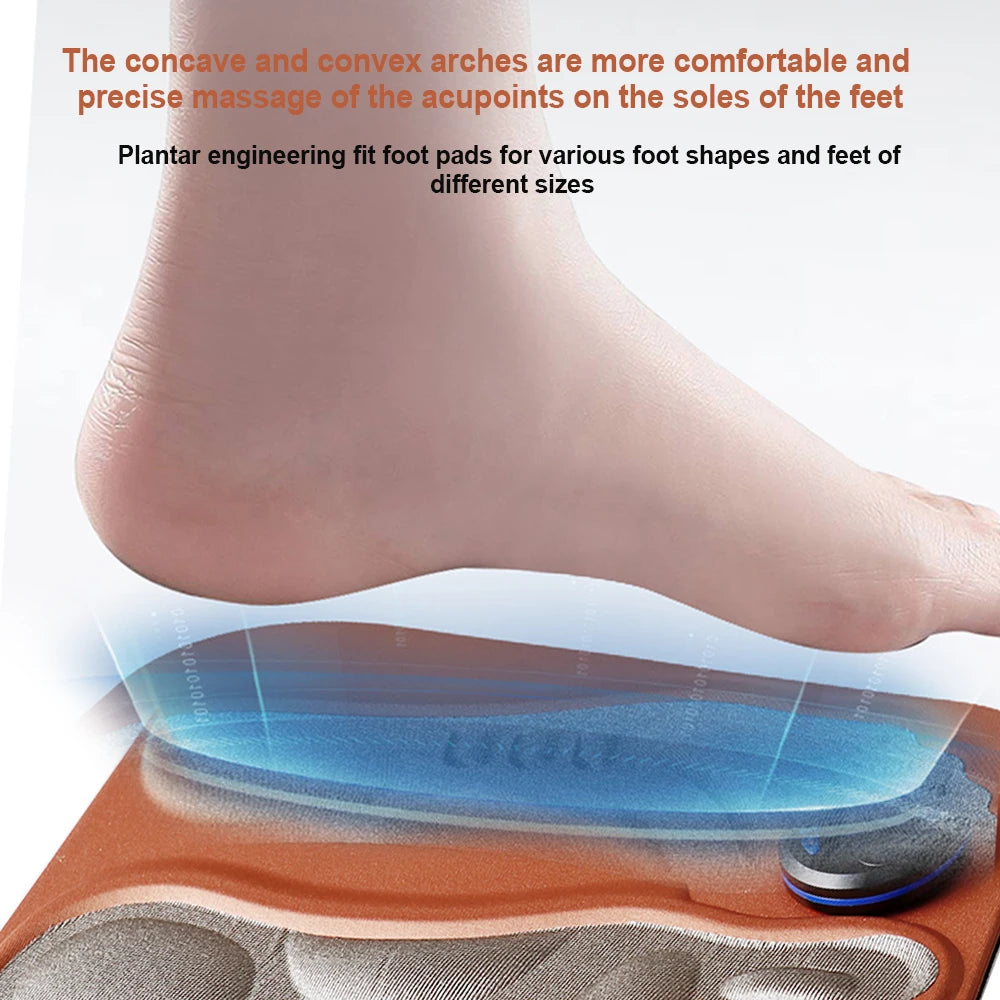 Electric EMS Foot Massager Pad Feet Muscle Stimulator Foot Massage Mat Improve Blood Circulation Relieve Ache Pain Rechargeable