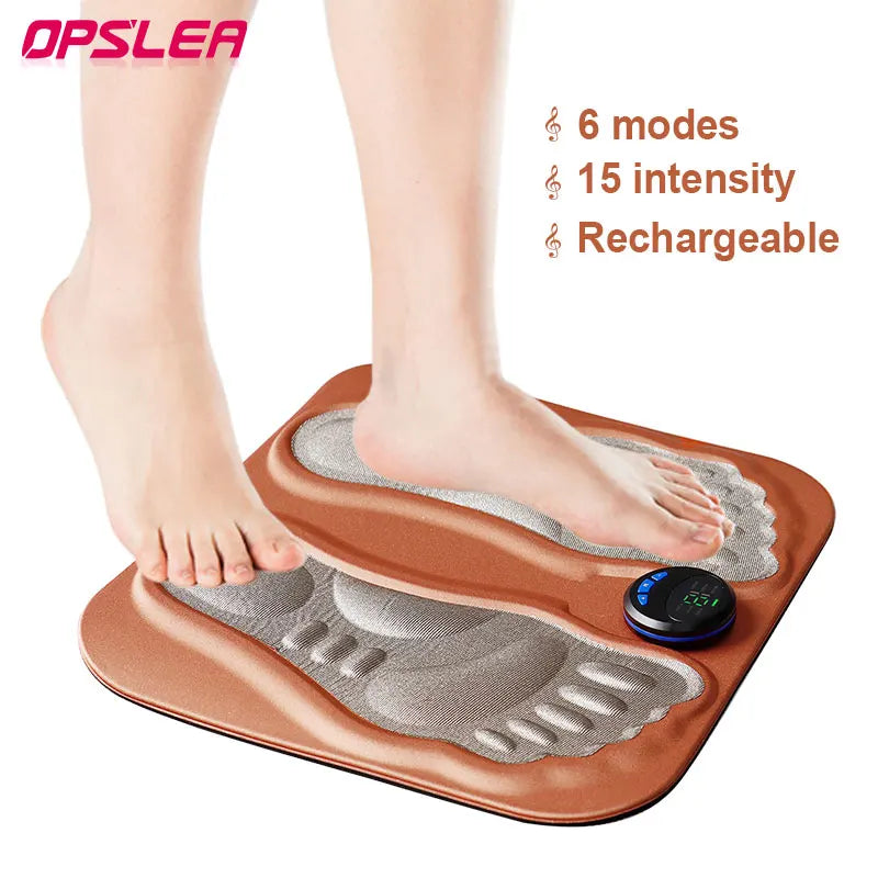 Electric EMS Foot Massager Pad Feet Muscle Stimulator Foot Massage Mat Improve Blood Circulation Relieve Ache Pain Rechargeable